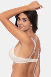 Komli Padded Non-Wired 3/4Th Coverage T-Shirt Bra - Off White — thumbnail 3